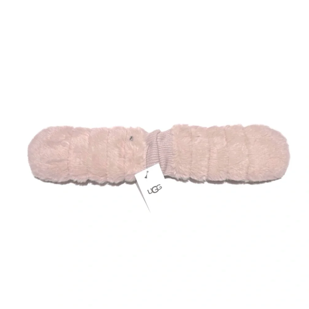 UGG Pink Lush Faux Fur Mittens NWT